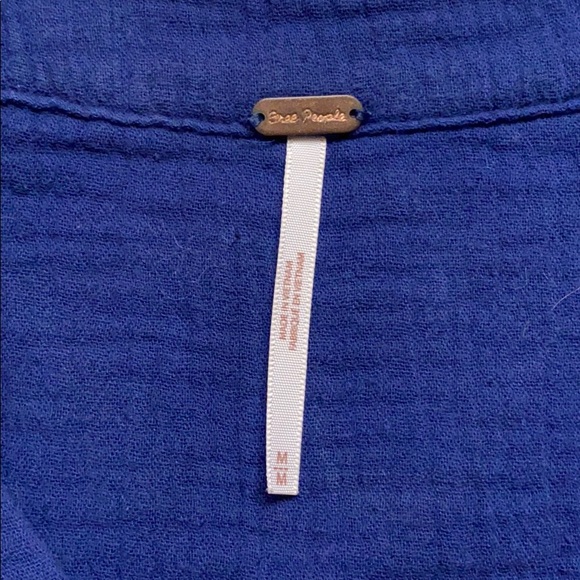 Free People Blue Blouse - Picture 4 of 4